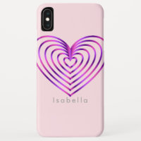 Colorful heart pattern iPhone XS max case