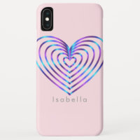 Colorful heart pattern iPhone XS max case