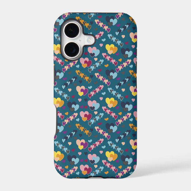 Colorful Heart Pattern Iphone Case (Back)