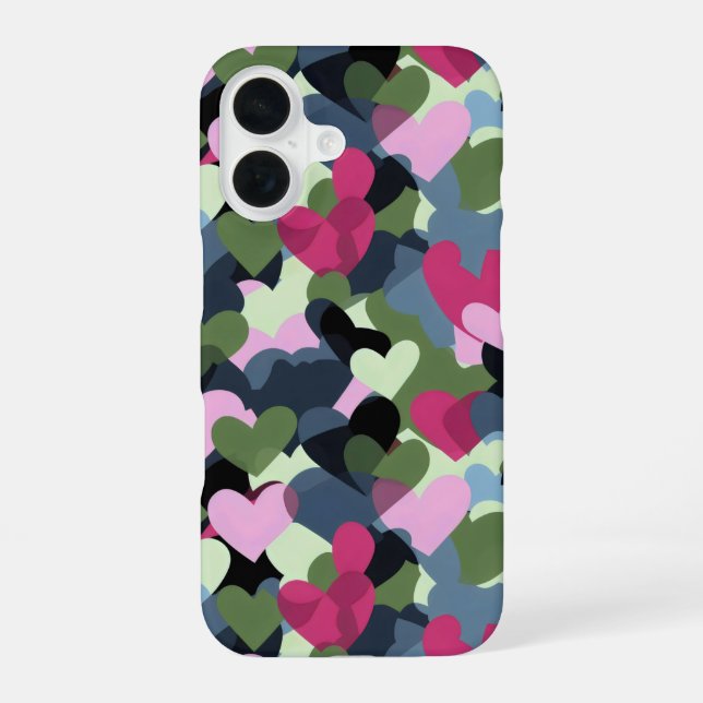 Colorful Heart Pattern Iphone Case (Back)