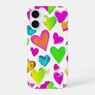 Colorful Heart Pattern Phone Case | Cute Vibrant L