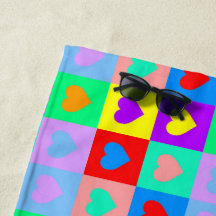 Colorful Heart Pattern Pop Art