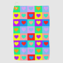 Colorful Heart Pattern Pop Art