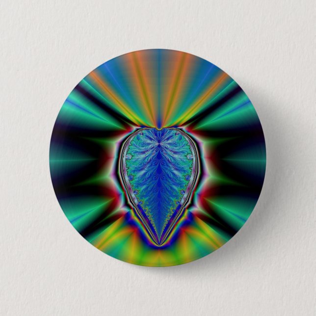 Colorful Heart Pinback Button (Front)