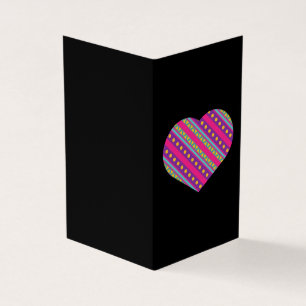 Colorful Heart Platonic Valentine Notecard 25pk
