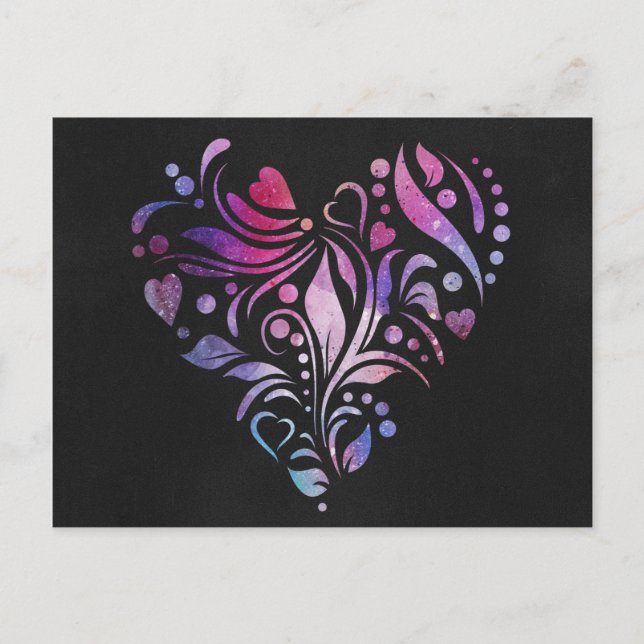 Colorful Heart Postcard (Front)