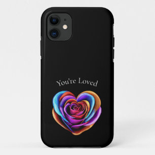 Colorful Heart Shaped Rose-Valentine's Day  iPhone 11 Case