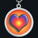 COLORFUL HEART SILVER PLATED NECKLACE<br><div class="desc">Colorful and vibrant hearts</div>