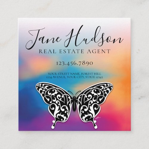 Colorful Heart Speckles Business Card