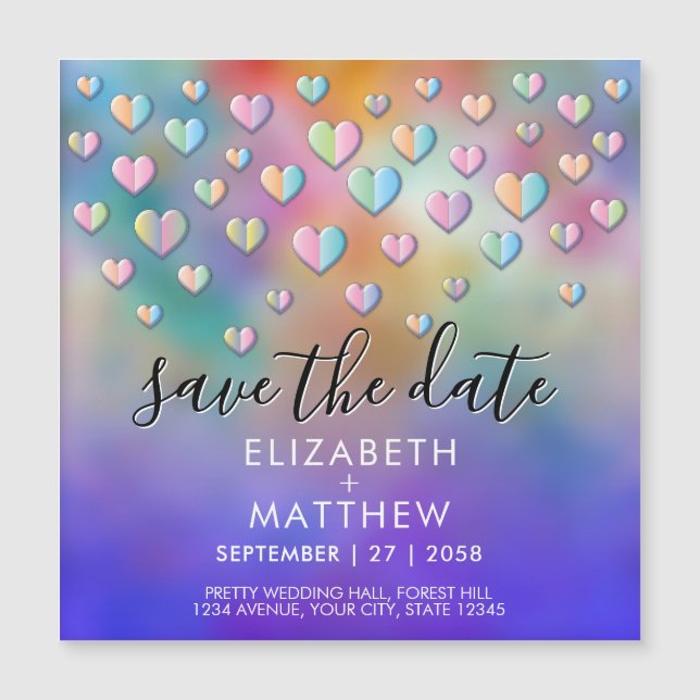 Colorful Heart Speckles Design (Front)