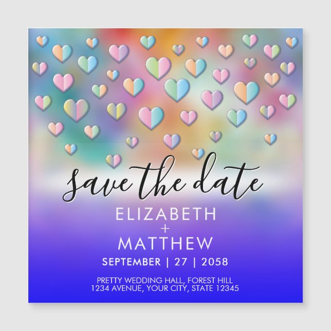 Colorful Heart Speckles Design (Front)