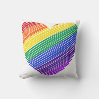 ColorFul Heart Throw Pillow