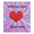 Colorful Heart Wine Label