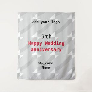 colorful  heart years happy wedding anniversary ta tapestry