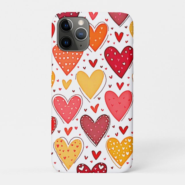 Colorful Heartfelt Love Pattern Design Case-Mate iPhone Case (Back)