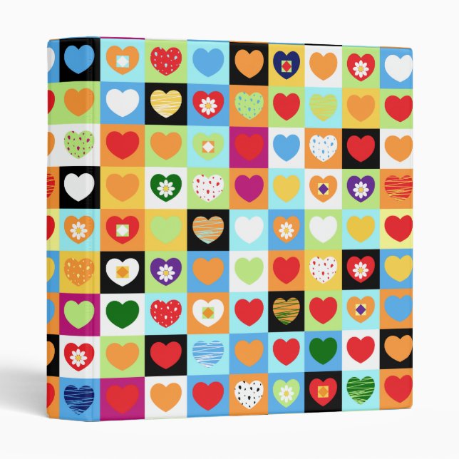 Colorful hearts, binder (Front/Spine)