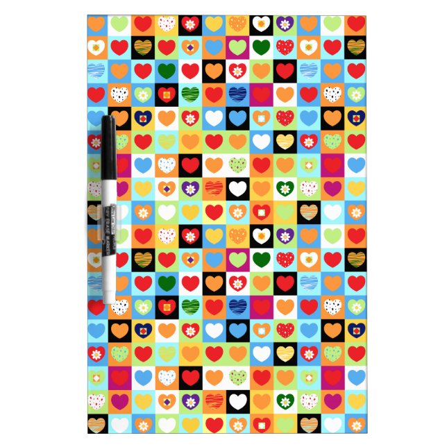 Colorful hearts, board (Front)