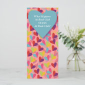 Colorful Hearts Book Club Marker (Standing Front)
