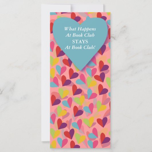 Colorful Hearts Book Club Marker (Front)