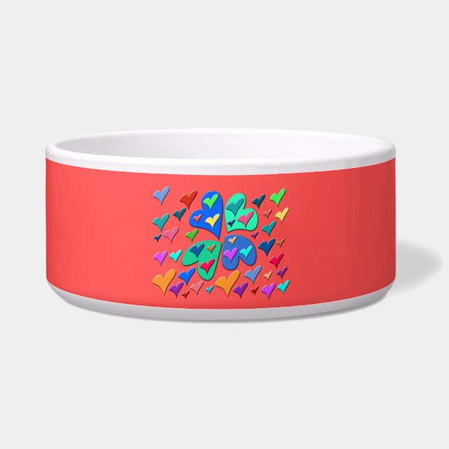 Colorful Hearts Bowl (Front)