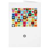 Colorful hearts, card (Back)