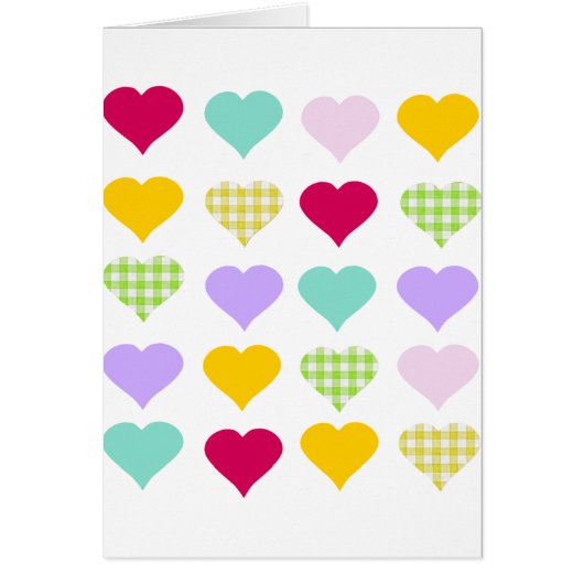 Colorful Hearts Cards (Front)