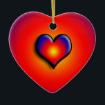 COLORFUL HEARTS CERAMIC ORNAMENT<br><div class="desc">Colorful and vibrant hearts</div>