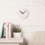 Colorful Hearts Clock