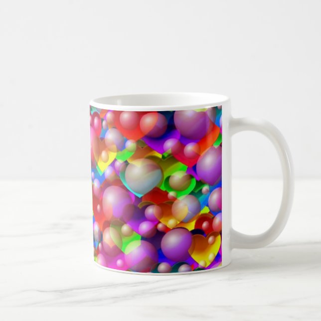 Colorful Hearts Coffee Mug (Right)