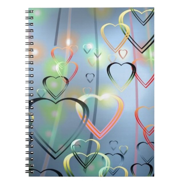 Colorful hearts composition notebook (Front)
