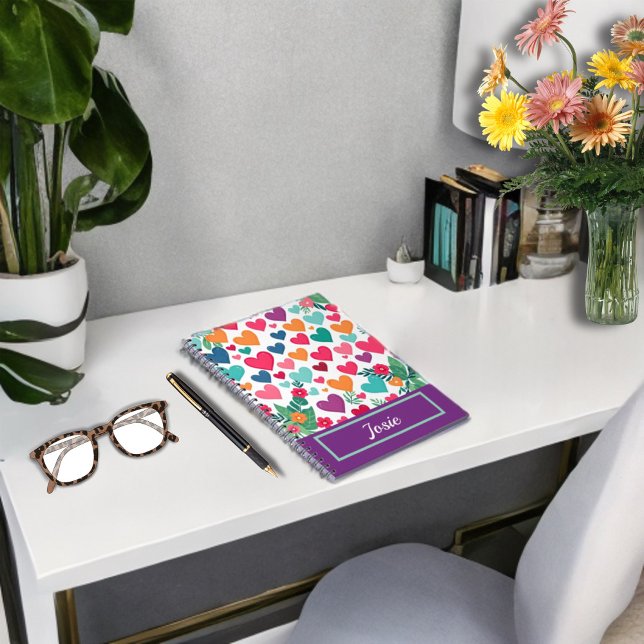 Colorful hearts custom notebook (Creator Uploaded)
