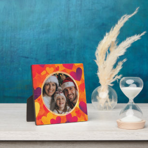 Colorful Hearts Family Plaque