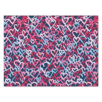 Colorful  Hearts - Graffiti Style Tissue Paper by DesignByLang at Zazzle