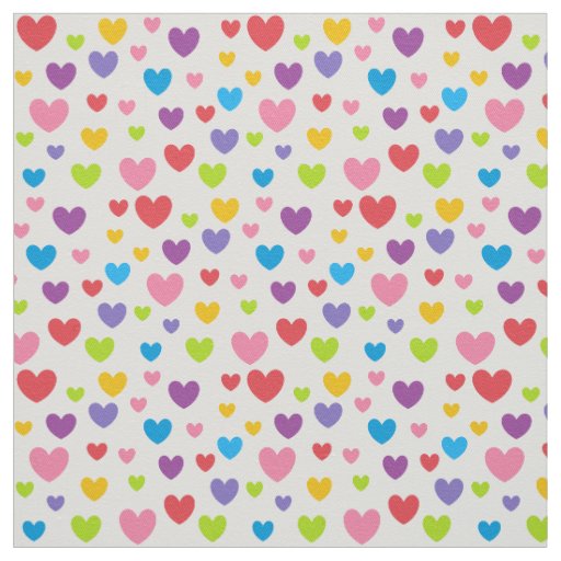 Colorful Hearts HAMbyWG Fabric
