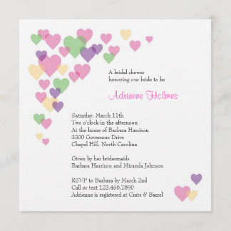 Colorful Hearts Invitation