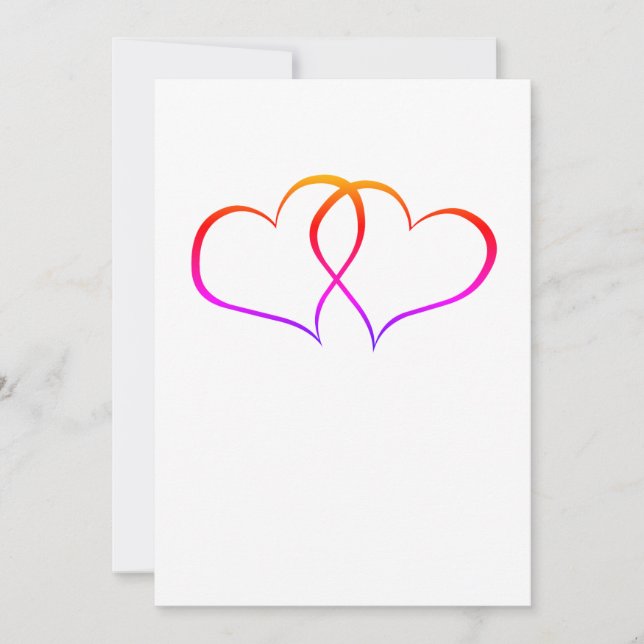 Colorful hearts invitation (Front)