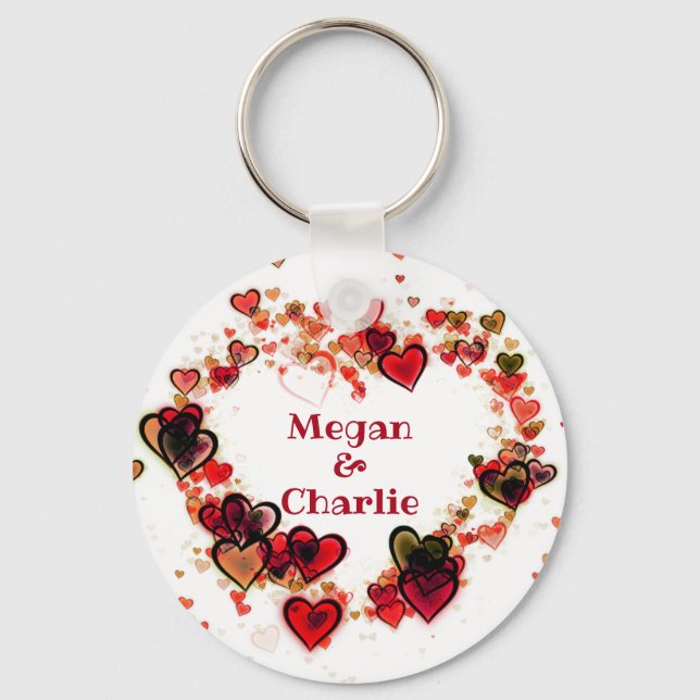 Colorful Hearts Keychain (Front)