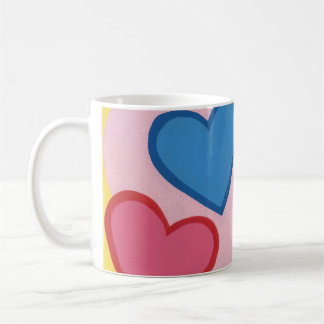 Colorful Hearts Layered Custom Mugs