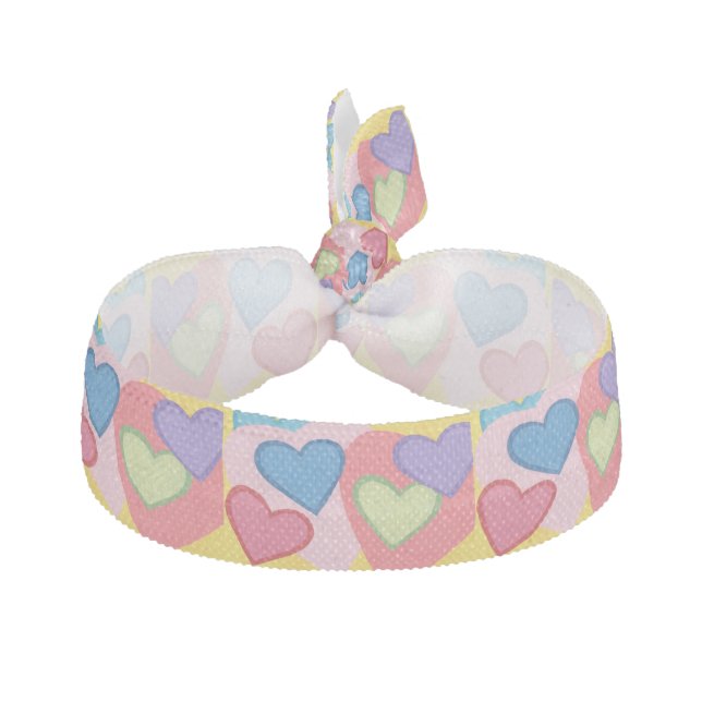 Colorful Hearts Layered Hair Ties (Front)