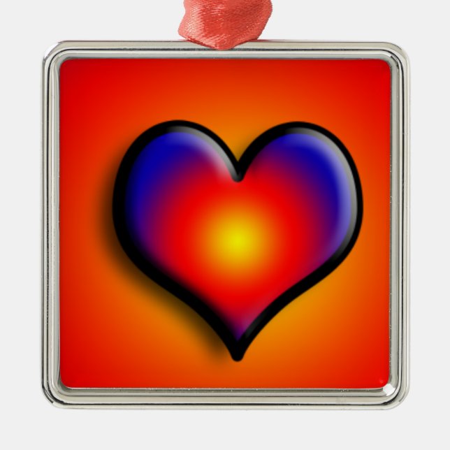 COLORFUL HEARTS METAL ORNAMENT (Front)