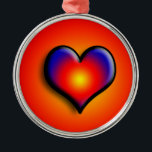COLORFUL HEARTS METAL ORNAMENT<br><div class="desc">Colorful and vibrant hearts</div>