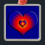 COLORFUL HEARTS METAL ORNAMENT<br><div class="desc">Colorful and vibrant hearts</div>