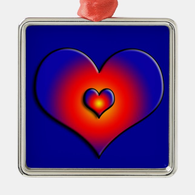 COLORFUL HEARTS METAL ORNAMENT (Front)