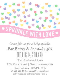 rainbow baby sprinkle invitations zazzle