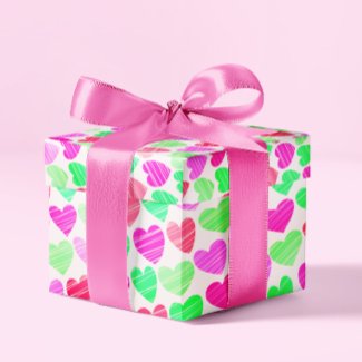 Colorful Hearts Modern Elegant Chic Boho Romantic