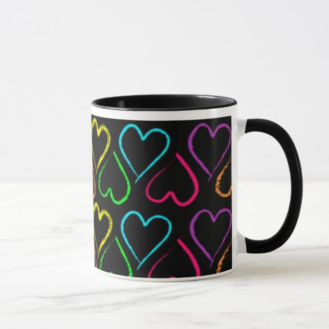 Colorful Hearts Mug (Right)