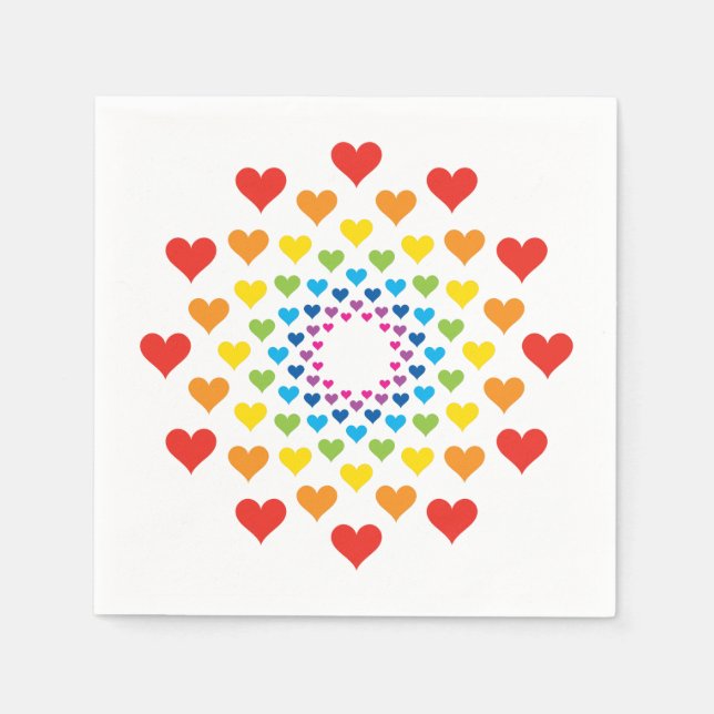 Colorful hearts napkins (Front)