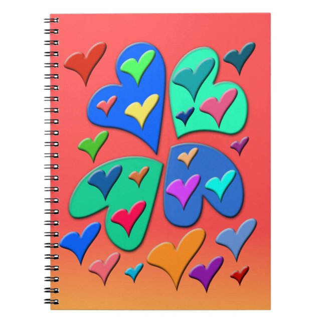 Colorful Hearts Notebook (Front)