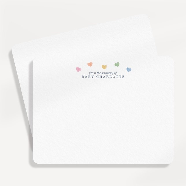 Colorful Hearts Nursery Note Card (Creator Uploaded)