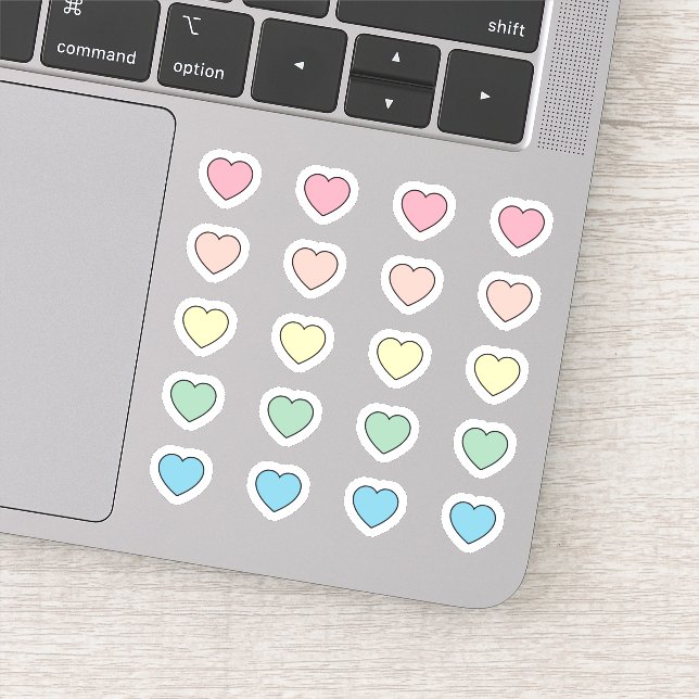 Colorful hearts pack mini set sheet Die Cut Sticker (Detail)